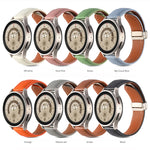 Faltschnalle echtes Lederarmband, für Samsung Galaxy Watch 5