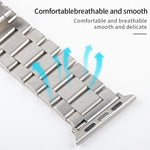 Strains Metal Watch Band, For Apple Watch Ultra 49mm / Series 8&7 45mm / SE 2&6&SE&5&4 44mm / 3&2&1 42mm, For Apple Watch Series 8&7 41mm / SE 2&6&SE&5&4 40mm / 3&2&1 38mm