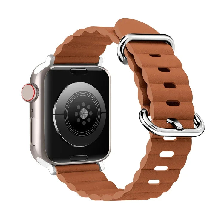 Armband im Ocean-Stil aus Leder für Apple Watch Ultra 49 mm / Series 8&7 45 mm / SE 2&6&SE&5&4 44 mm / 3&2&1 42 mm, für Apple Watch Ultra 49 mm / Series 8&7 45 mm /, für Apple Watch Series 8&7 41 mm / SE 2&6&SE&5&4 40 mm / 3&2&1 38 mm
