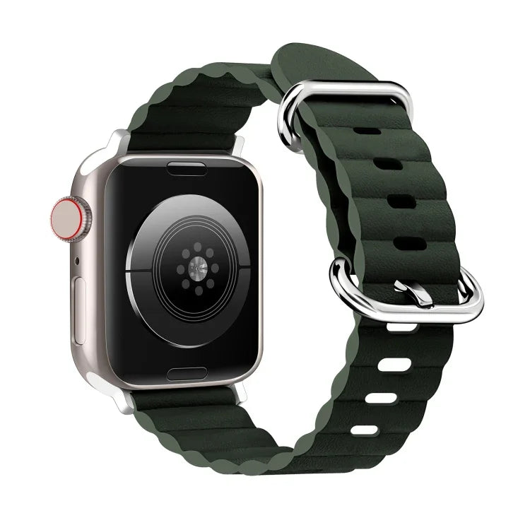 Armband im Ocean-Stil aus Leder für Apple Watch Ultra 49 mm / Series 8&7 45 mm / SE 2&6&SE&5&4 44 mm / 3&2&1 42 mm, für Apple Watch Ultra 49 mm / Series 8&7 45 mm /, für Apple Watch Series 8&7 41 mm / SE 2&6&SE&5&4 40 mm / 3&2&1 38 mm