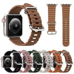 Armband im Ocean-Stil aus Leder für Apple Watch Ultra 49 mm / Series 8&7 45 mm / SE 2&6&SE&5&4 44 mm / 3&2&1 42 mm, für Apple Watch Ultra 49 mm / Series 8&7 45 mm /, für Apple Watch Series 8&7 41 mm / SE 2&6&SE&5&4 40 mm / 3&2&1 38 mm