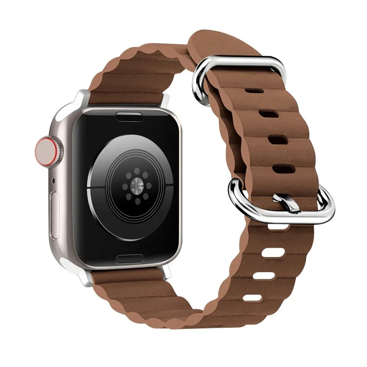 Armband im Ocean-Stil aus Leder für Apple Watch Ultra 49 mm / Series 8&7 45 mm / SE 2&6&SE&5&4 44 mm / 3&2&1 42 mm, für Apple Watch Ultra 49 mm / Series 8&7 45 mm /, für Apple Watch Series 8&7 41 mm / SE 2&6&SE&5&4 40 mm / 3&2&1 38 mm
