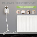 Steckbarer LCD Thermostat, EU Stecker, Mit WiFi, Ohne WiFi