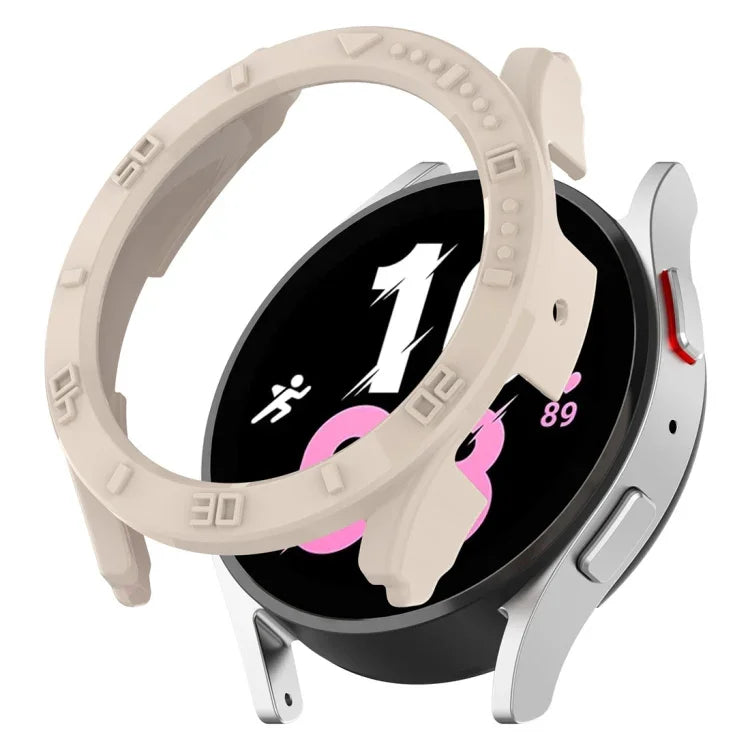 Half Coverage PC Watch Protective Case with Scale, For Samsung Galaxy Watch5 / Watch4 44 mm