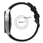 Für Samsung Galaxy Watch5 44 mm / 40 mm Silikon-Lederarmband, schwarz, mit Dornschließe, Größen S und L