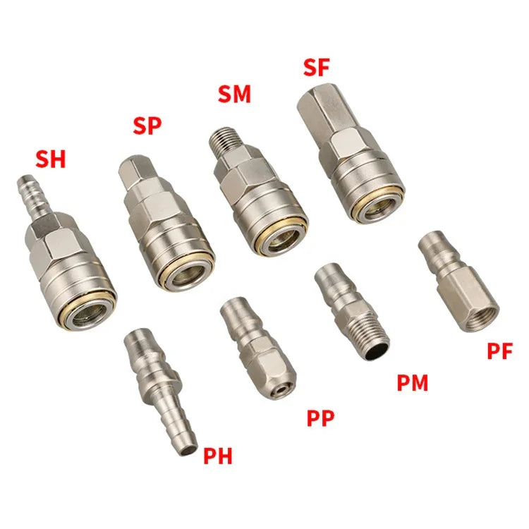 10 Stück C-Typ selbstsichernde pneumatische Schnellkupplung, PF-20, PH-20, PM-20, PP-20, SF-20, SH-20, SM-20, SP-20, PF-30, PH-30, PM-30, PP-30, SF-30, SH-30, SM-30, SP-30, PF-40, PH-40, PM-40, PP-40, SF-40, SH-40, SM-40, SP-40, SF+PF-20, SF+PF-30, SF+PF-