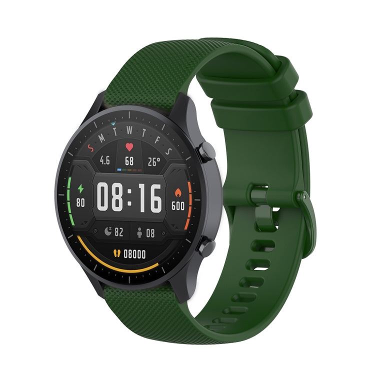 For Xiaomi Watch Color 22mm Small Plaid Texture Silicone Wrist Strap Watchband, 22mm