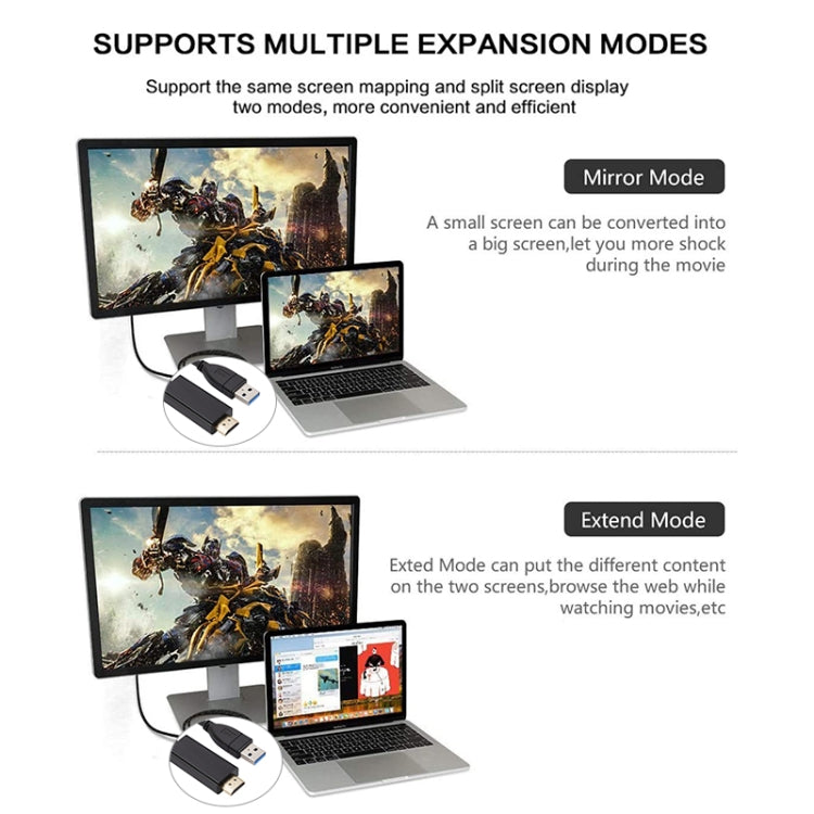 USB3.0-zu-HDMI Konvertierungskabel, Länge 1,8 m