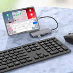 Onten OTN-UC910 USB-C / Typ-C Tragbare Multifunktionale HUB Dockingstation, OTN-UC910