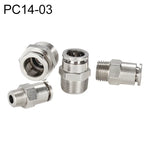 LAIZE vernickelter Kupfer-Außengewinde gerader pneumatischer Schnellverbinder, PC4-01, PC4-02, PC4-M5, PC6-01, PC6-02, PC6-03, PC6-04, PC6-M5, PC8-01, PC8-02, PC8-03, PC8-04, PC10-01, PC10-02, PC10-03, PC10-04, PC12-01, PC12-02, PC12-03, PC12-04, PC14-02