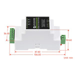 Waveshare Hutschienen RS485 zu RJ45 Serieller Server mit POE-Funktion, 23273
