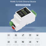 Waveshare Hutschienen RS485 zu RJ45 Serieller Server mit POE-Funktion, 23273