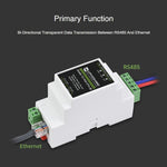 Waveshare Hutschienen RS485 zu RJ45 Serieller Server mit POE-Funktion, 23273