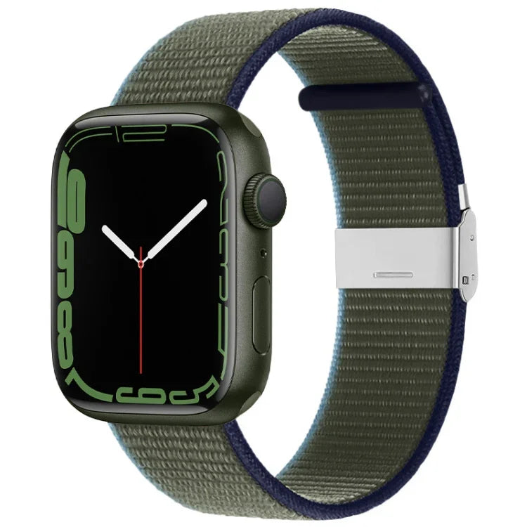 Nylonarmband mit Metallschnalle, für Apple Watch Series 8&7 41mm / SE 2&6&SE&5&4 40mm / 3&2&1 38mm, für Apple Watch Ultra 49mm / Series 8&7 45mm / SE 2&6&SE&5&4 44mm / 3&2&1 42mm