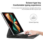 Bluetooth Tastatur Lederhülle mit Touchpad, Für iPad Air 5 / 4 10,9 Zoll, Für iPad Pro 11 Zoll 2021/2020/2018, Für iPad Pro 12,9 Zoll 2021/2020/2018