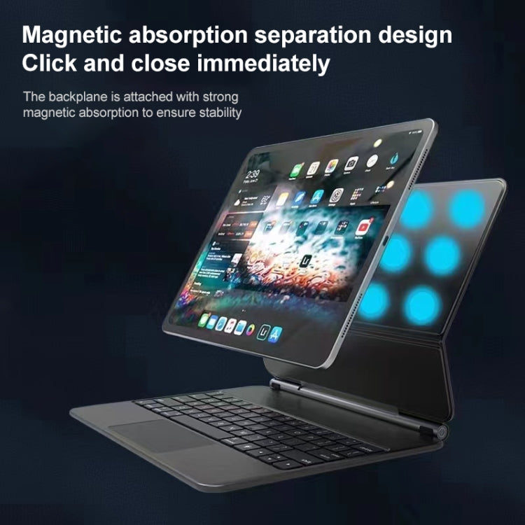 Bluetooth Tastatur Lederhülle mit Touchpad, Für iPad Air 5 / 4 10,9 Zoll, Für iPad Pro 11 Zoll 2021/2020/2018, Für iPad Pro 12,9 Zoll 2021/2020/2018