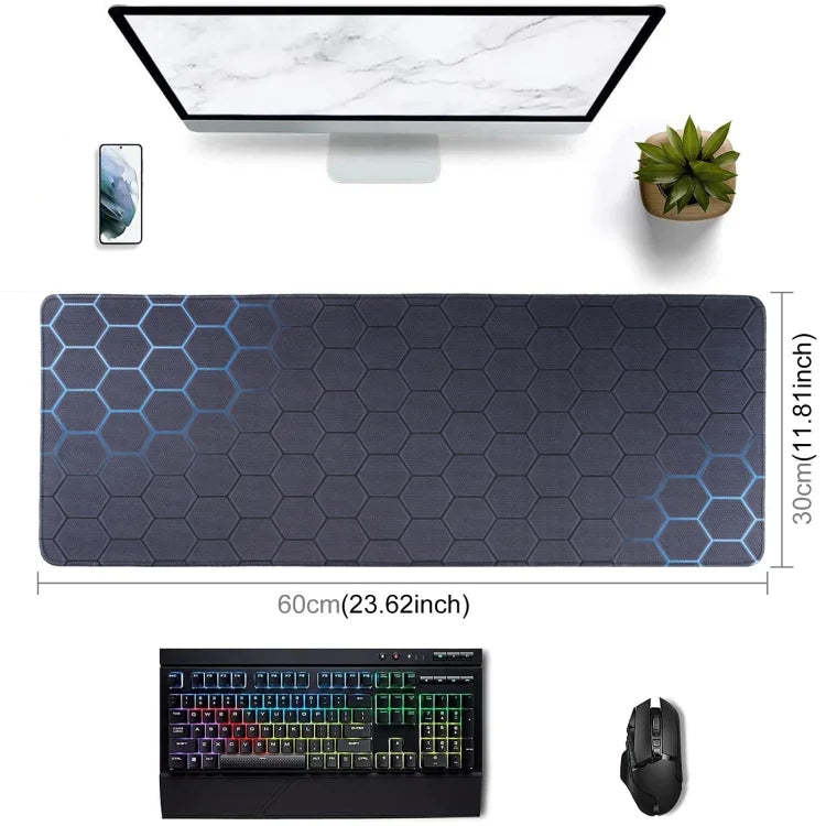 Rutschfeste Gummi-Stoffoberfläche Gaming Mauspad Tastaturunterlage, 60 x 30 x 0,2 cm, 70 x 30 x 0,2 cm