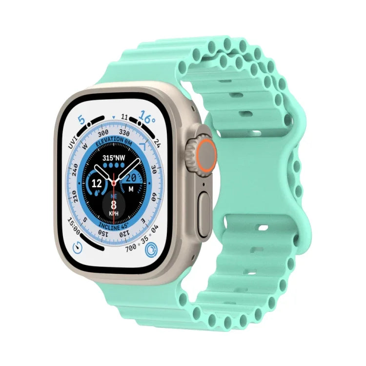Ocean Style Silikonarmband, für Apple Watch Ultra 49mm / Series 8&7 45mm / SE 2&6&SE&5&4 44mm / 3&2&1 42mm, für Apple Watch Series 8&7 41mm / SE 2&6&SE&5&4 40mm / 3&2&1 38mm