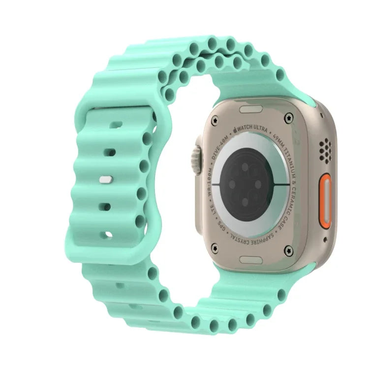 Ocean Style Silikonarmband, für Apple Watch Ultra 49mm / Series 8&7 45mm / SE 2&6&SE&5&4 44mm / 3&2&1 42mm, für Apple Watch Series 8&7 41mm / SE 2&6&SE&5&4 40mm / 3&2&1 38mm