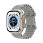 Ocean Style Silikonarmband, für Apple Watch Ultra 49mm / Series 8&7 45mm / SE 2&6&SE&5&4 44mm / 3&2&1 42mm, für Apple Watch Series 8&7 41mm / SE 2&6&SE&5&4 40mm / 3&2&1 38mm