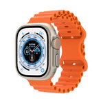 Ocean Style Silikonarmband, für Apple Watch Ultra 49mm / Series 8&7 45mm / SE 2&6&SE&5&4 44mm / 3&2&1 42mm, für Apple Watch Series 8&7 41mm / SE 2&6&SE&5&4 40mm / 3&2&1 38mm