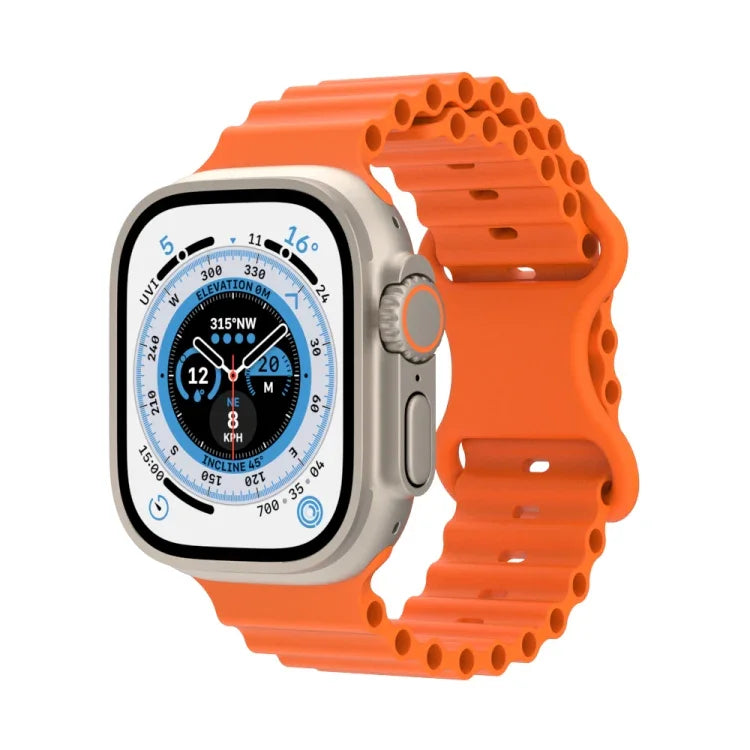 Ocean Style Silikonarmband, für Apple Watch Ultra 49mm / Series 8&7 45mm / SE 2&6&SE&5&4 44mm / 3&2&1 42mm, für Apple Watch Series 8&7 41mm / SE 2&6&SE&5&4 40mm / 3&2&1 38mm