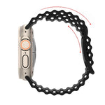 Ocean Style Silikonarmband, für Apple Watch Ultra 49mm / Series 8&7 45mm / SE 2&6&SE&5&4 44mm / 3&2&1 42mm, für Apple Watch Series 8&7 41mm / SE 2&6&SE&5&4 40mm / 3&2&1 38mm