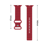 Ocean Style Silikonarmband, für Apple Watch Ultra 49mm / Series 8&7 45mm / SE 2&6&SE&5&4 44mm / 3&2&1 42mm, für Apple Watch Series 8&7 41mm / SE 2&6&SE&5&4 40mm / 3&2&1 38mm