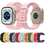 Ocean Style Silikonarmband, für Apple Watch Ultra 49mm / Series 8&7 45mm / SE 2&6&SE&5&4 44mm / 3&2&1 42mm, für Apple Watch Series 8&7 41mm / SE 2&6&SE&5&4 40mm / 3&2&1 38mm