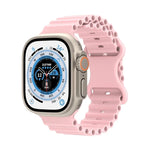 Ocean Style Silikonarmband, für Apple Watch Ultra 49mm / Series 8&7 45mm / SE 2&6&SE&5&4 44mm / 3&2&1 42mm, für Apple Watch Series 8&7 41mm / SE 2&6&SE&5&4 40mm / 3&2&1 38mm