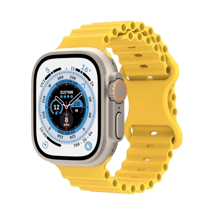 Ocean Style Silikonarmband, für Apple Watch Ultra 49mm / Series 8&7 45mm / SE 2&6&SE&5&4 44mm / 3&2&1 42mm, für Apple Watch Series 8&7 41mm / SE 2&6&SE&5&4 40mm / 3&2&1 38mm