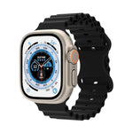 Ocean Style Silikonarmband, für Apple Watch Ultra 49mm / Series 8&7 45mm / SE 2&6&SE&5&4 44mm / 3&2&1 42mm, für Apple Watch Series 8&7 41mm / SE 2&6&SE&5&4 40mm / 3&2&1 38mm