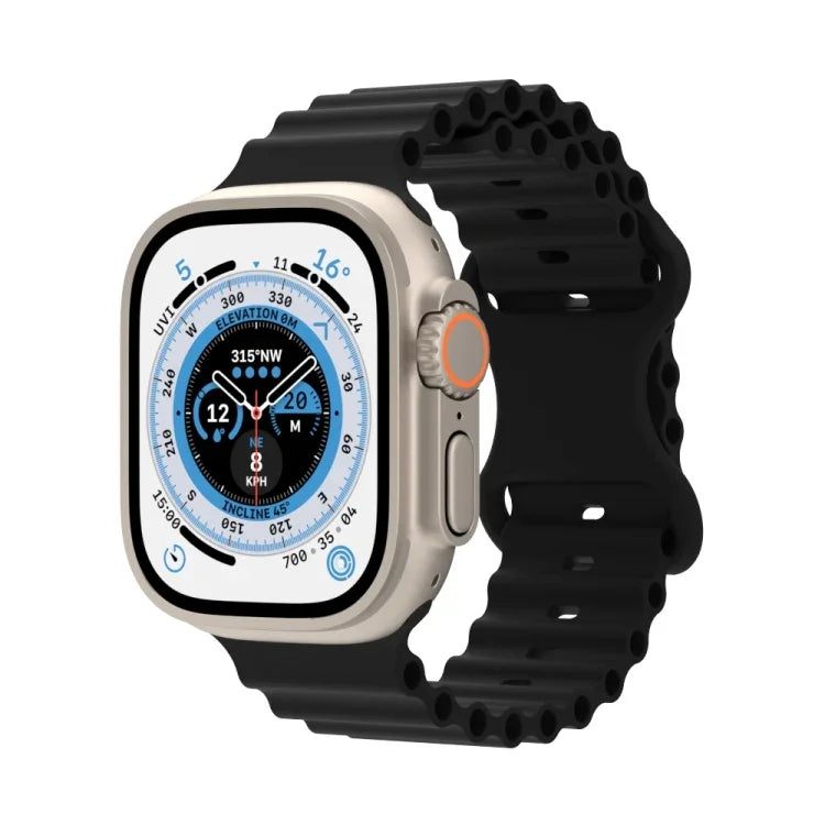 Ocean Style Silikonarmband, für Apple Watch Ultra 49mm / Series 8&7 45mm / SE 2&6&SE&5&4 44mm / 3&2&1 42mm, für Apple Watch Series 8&7 41mm / SE 2&6&SE&5&4 40mm / 3&2&1 38mm