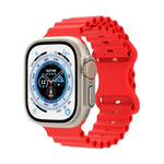 Ocean Style Silikonarmband, für Apple Watch Ultra 49mm / Series 8&7 45mm / SE 2&6&SE&5&4 44mm / 3&2&1 42mm, für Apple Watch Series 8&7 41mm / SE 2&6&SE&5&4 40mm / 3&2&1 38mm