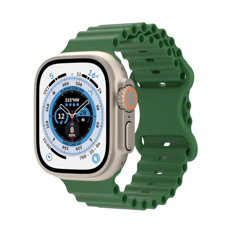Ocean Style Silikonarmband, für Apple Watch Ultra 49mm / Series 8&7 45mm / SE 2&6&SE&5&4 44mm / 3&2&1 42mm, für Apple Watch Series 8&7 41mm / SE 2&6&SE&5&4 40mm / 3&2&1 38mm