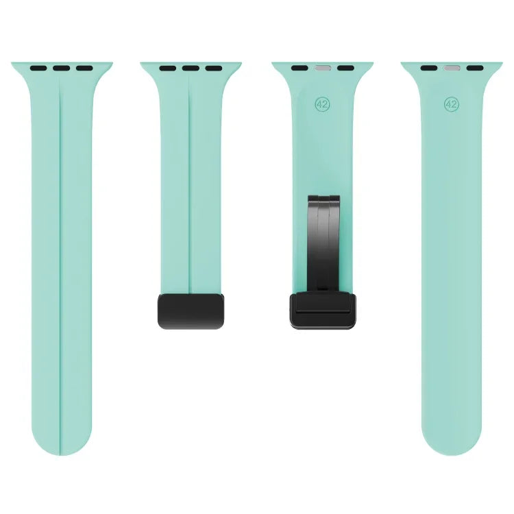 Solid Color Silicone Watch Band, For Apple Watch Ultra 49mm / Series 8&7 45mm / SE 2&6&SE&5&4 44mm, For Apple Watch Series 8&7 41mm / SE 2&6&SE&5&4 40mm / 3&2&1 38mm