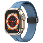 Einfarbiges Silikonarmband, für Apple Watch Ultra 49mm / Series 8&7 45mm / SE 2&6&SE&5&4 44mm, für Apple Watch Series 8&7 41mm / SE 2&6&SE&5&4 40mm / 3&2&1 38mm