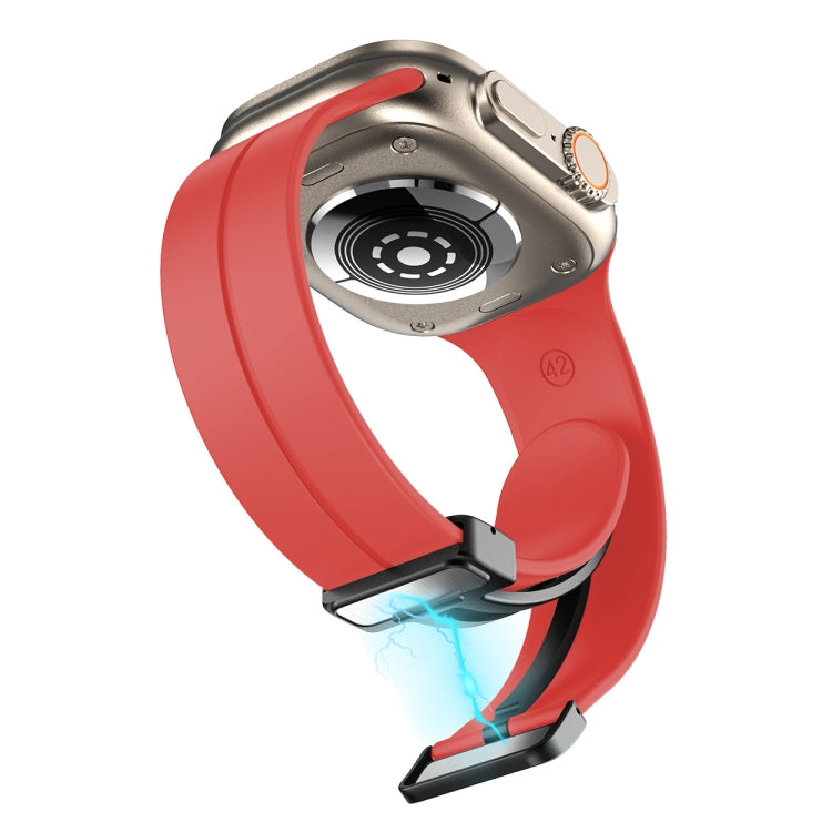 Einfarbiges Silikonarmband, für Apple Watch Ultra 49mm / Series 8&7 45mm / SE 2&6&SE&5&4 44mm, für Apple Watch Series 8&7 41mm / SE 2&6&SE&5&4 40mm / 3&2&1 38mm