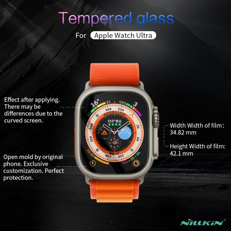 NILLKIN H+Pro 0,2 mm 9H Explosionsgeschützte Schutzglasfolie, für Apple Watch Ultra 49 mm