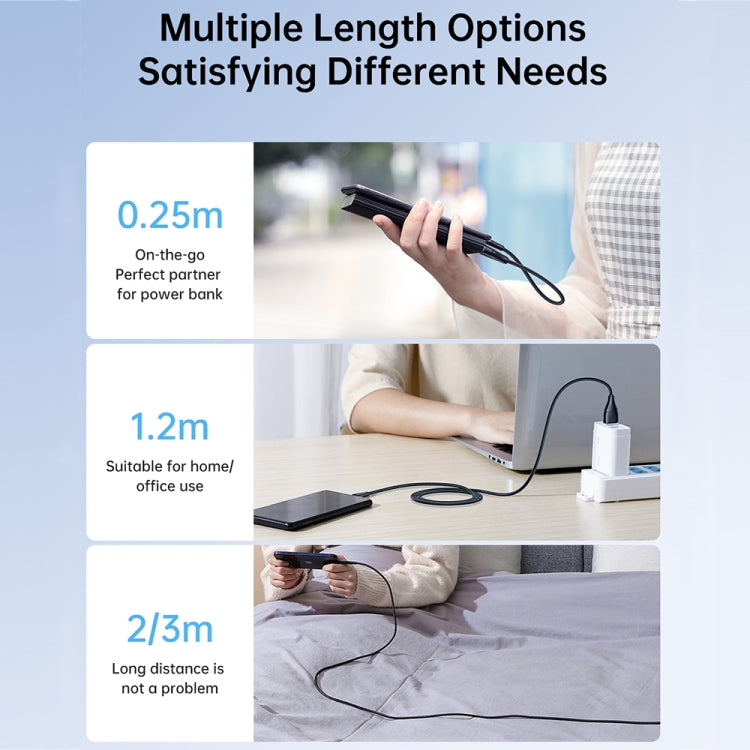 JOYROOM 2.4A USB zu 8 Pin Surpass Serie Schnelllade-Datenkabel, 0,25m, 1,2m, 2m, 3m
