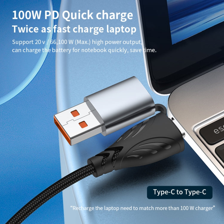 ADC-008 100W USB/Typ-C zu Typ-C + 8 Pin + Micro USB Zwei-zu-Drei Voll kompatibles Schnelllade-Datenkabel, 1,2m, 2m