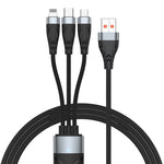 ADC-008 66W USB zu USB-C/Typ-C + 8 Pin + Micro USB 3 in 1 Voll kompatibles Schnelllade-Datenkabel, 1,2m, 2m