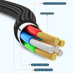 ADC-008 66W USB zu USB-C/Typ-C + 8 Pin + Micro USB 3 in 1 Voll kompatibles Schnelllade-Datenkabel, 1,2m, 2m