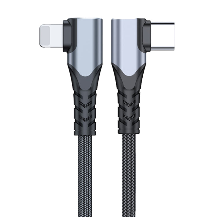 ADC-009 20W USB-C/Type-C auf 8-Pin Doppel-Winkel Datenkabel, 0,4m, 1m, 2m