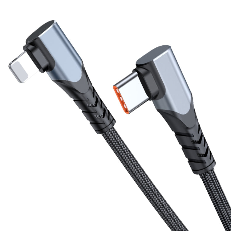 ADC-009 20W USB-C/Type-C auf 8-Pin Doppel-Winkel Datenkabel, 0,4m, 1m, 2m