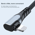 ADC-009 20W USB-C/Type-C auf 8-Pin Doppel-Winkel Datenkabel, 0,4m, 1m, 2m