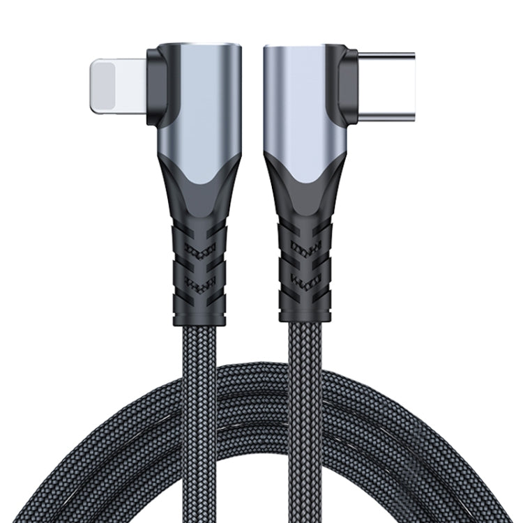 ADC-009 20W USB-C/Type-C auf 8-Pin Doppel-Winkel Datenkabel, 0,4m, 1m, 2m