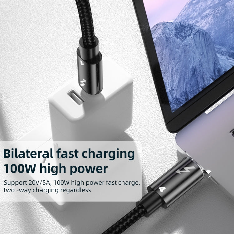 100W Typ-C zu Typ-C Thunderbolt 4 Vollfunktions-Datenkabel, 0,3 m, 0,5 m, 0,8 m, 1 m