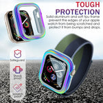 Schutzhülle aus Aluminiumlegierung und TPU (2-in-1), passend für Apple Watch Ultra 3/2/1 (49 mm), Apple Watch Series 9/8/7 (45 mm), Apple Watch Series 6/5/4/SE (44 mm), Apple Watch Series 9/8/7 (41 mm) und Apple Watch Series 6/5/4/SE (40 mm).