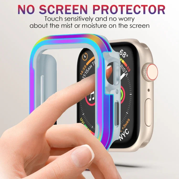Schutzhülle aus Aluminiumlegierung und TPU (2-in-1), passend für Apple Watch Ultra 3/2/1 (49 mm), Apple Watch Series 9/8/7 (45 mm), Apple Watch Series 6/5/4/SE (44 mm), Apple Watch Series 9/8/7 (41 mm) und Apple Watch Series 6/5/4/SE (40 mm).